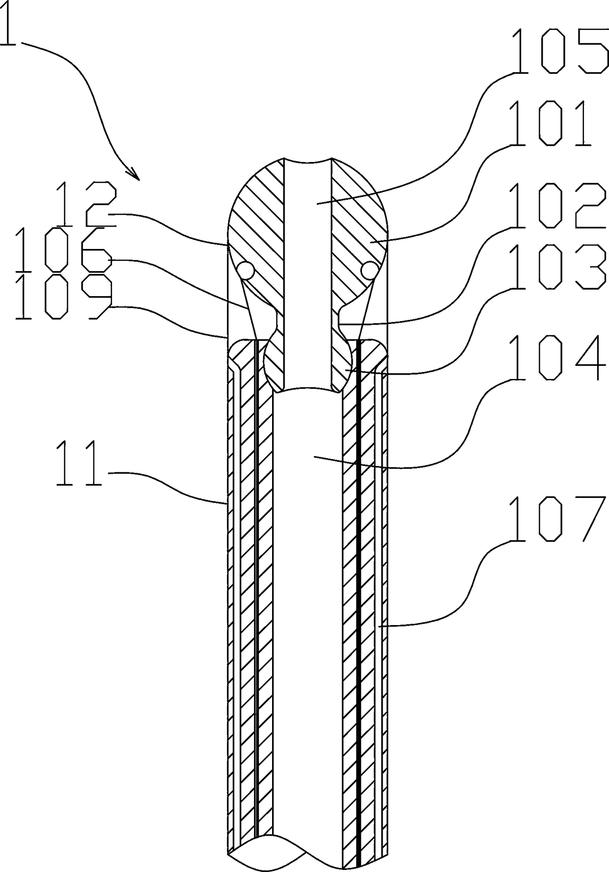 Intervention catheter being convenient to control bending