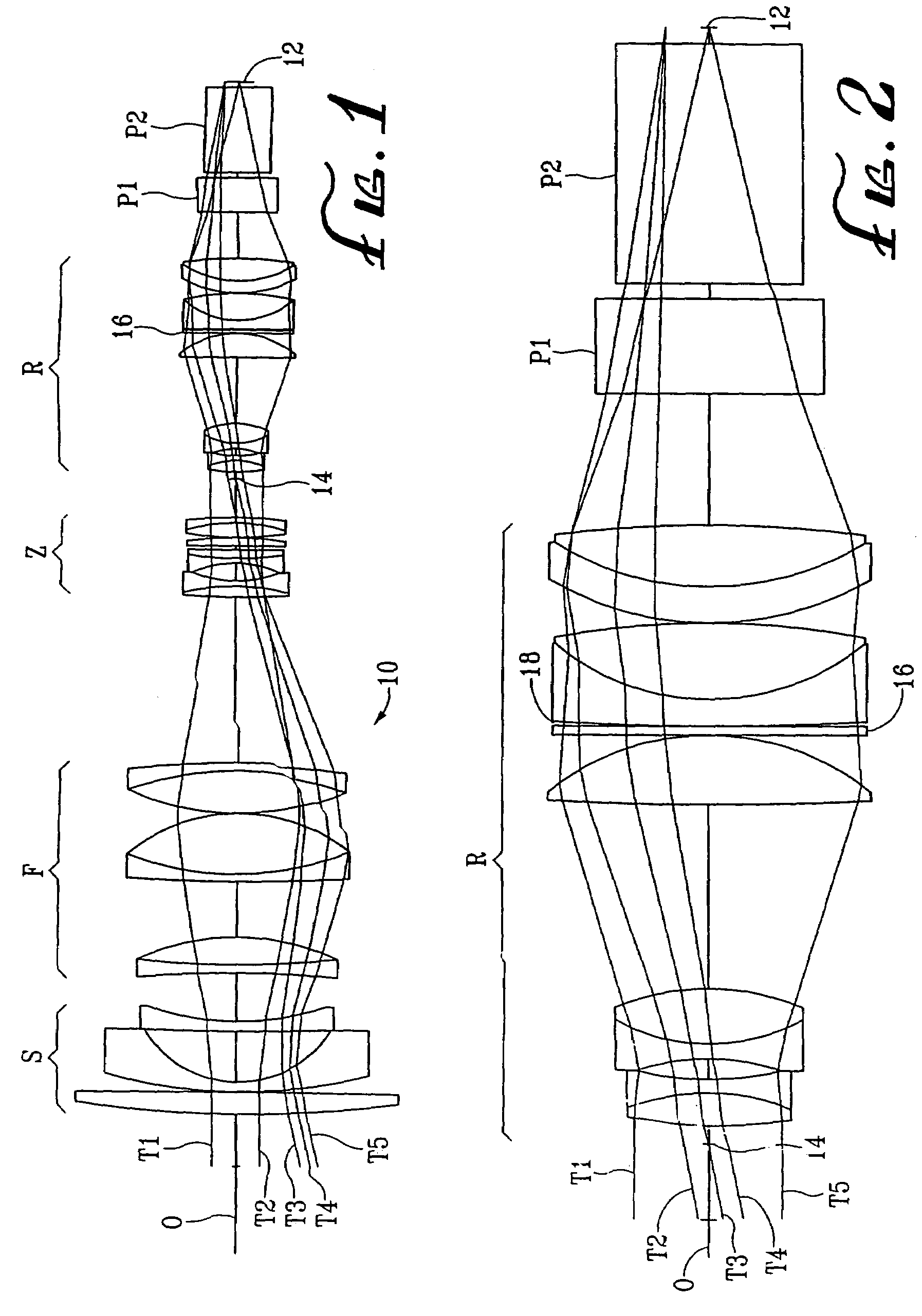 Method and objective lens for spectrally modifying light for an electronic camera