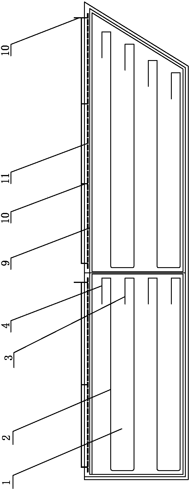 Concrete dam abrupt slope foundation surface repeated contact grouting structure and grouting method thereof