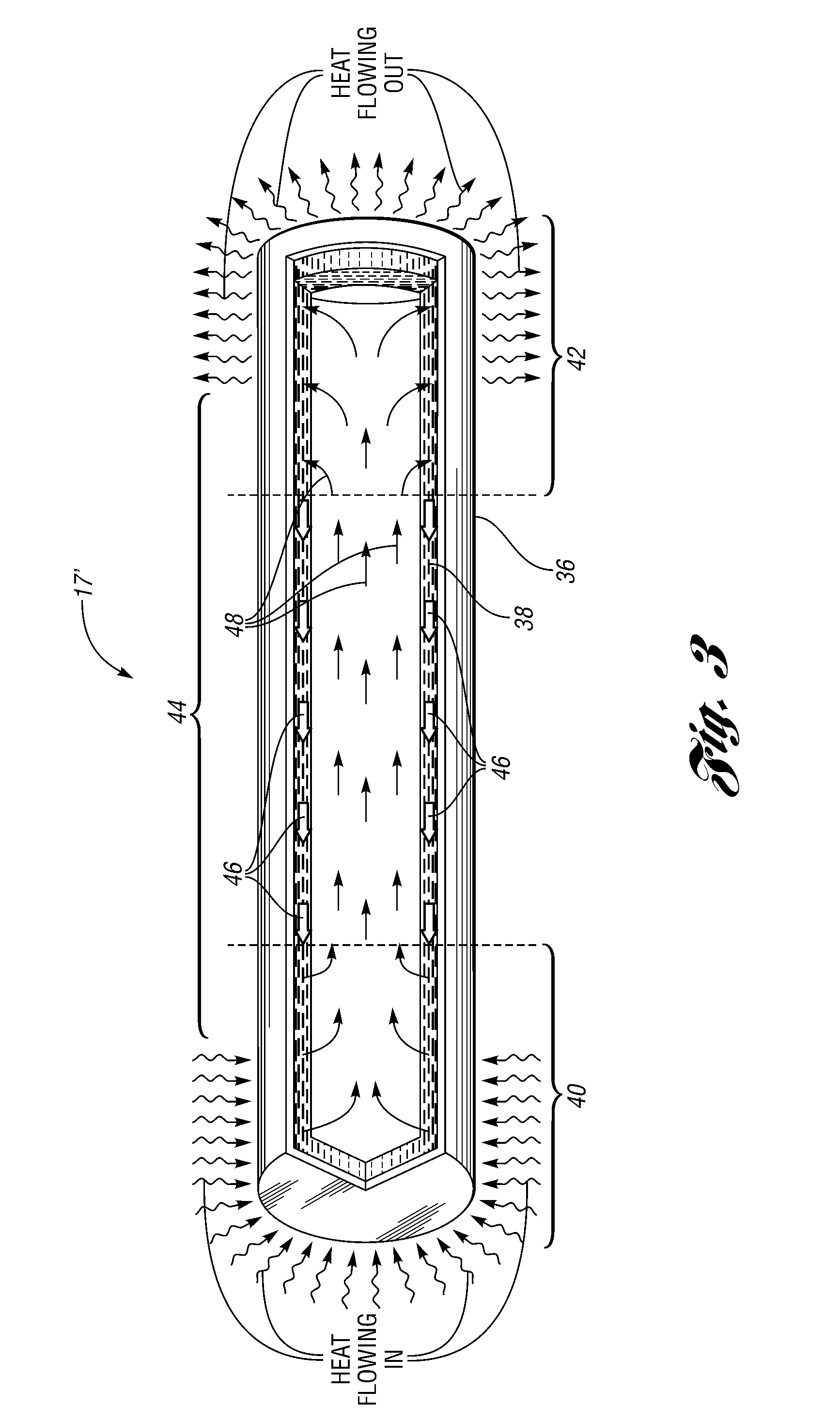 Brake caliper including heat pipes