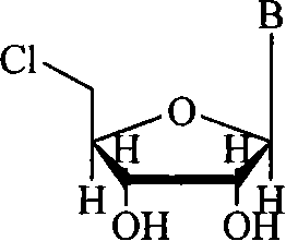 Method for synthesizing 5'-chloro-nucleoside