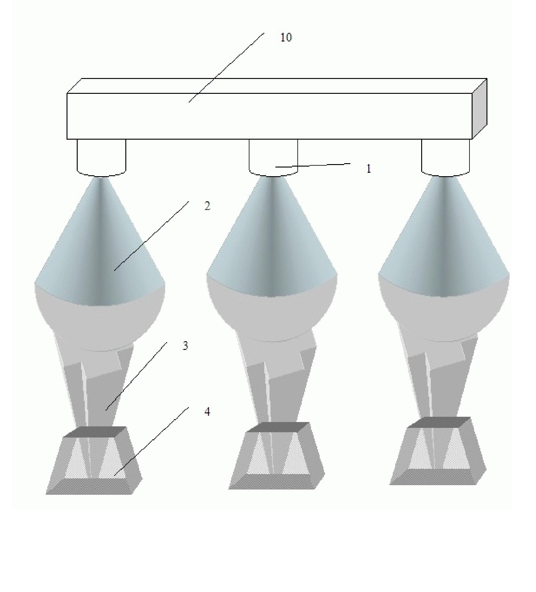 Solar distributed point focusing optical lens tracing vacuum tube utilizing system