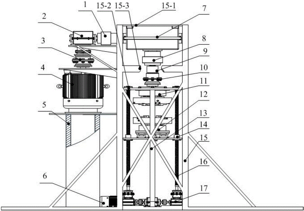 Testing stand for detecting rotating rock breaking energy consumption of cutter