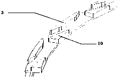 A fast connection structure for fairings in the form of locking claws