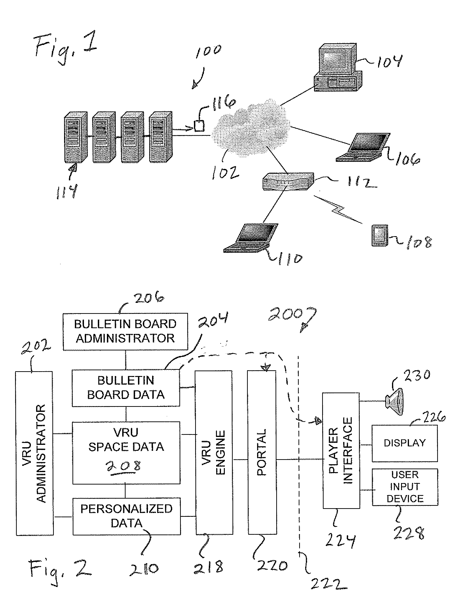 Multi-user animation coupled to bulletin board