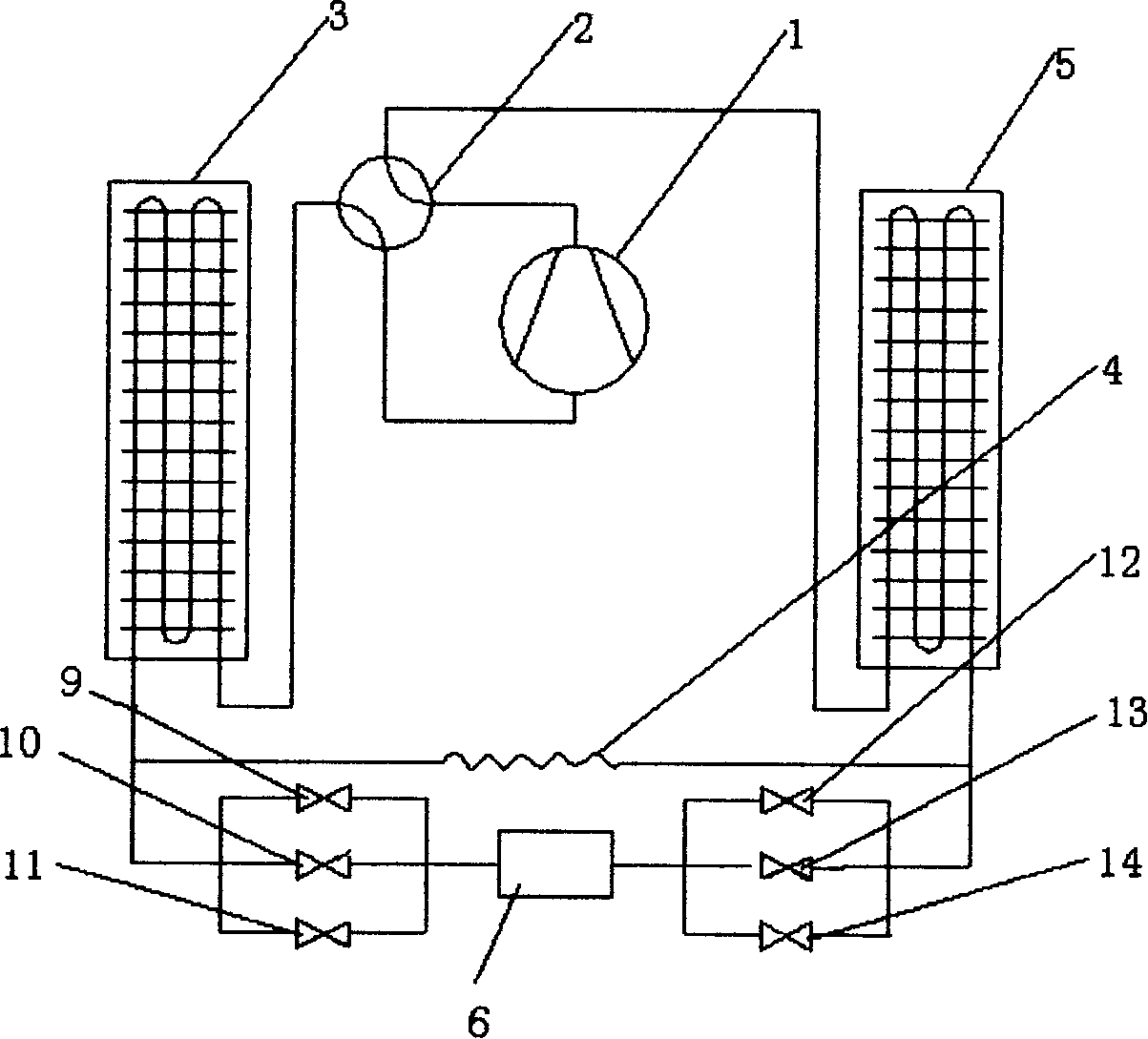 Air conditioner throttling set able to carry out dynamic control of cool medlium filling amount