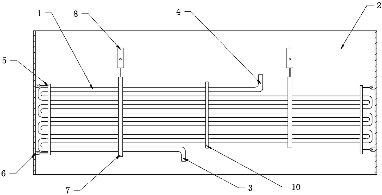 High-temperature high-pressure rear pass coal economizer mounting structure of coal power station