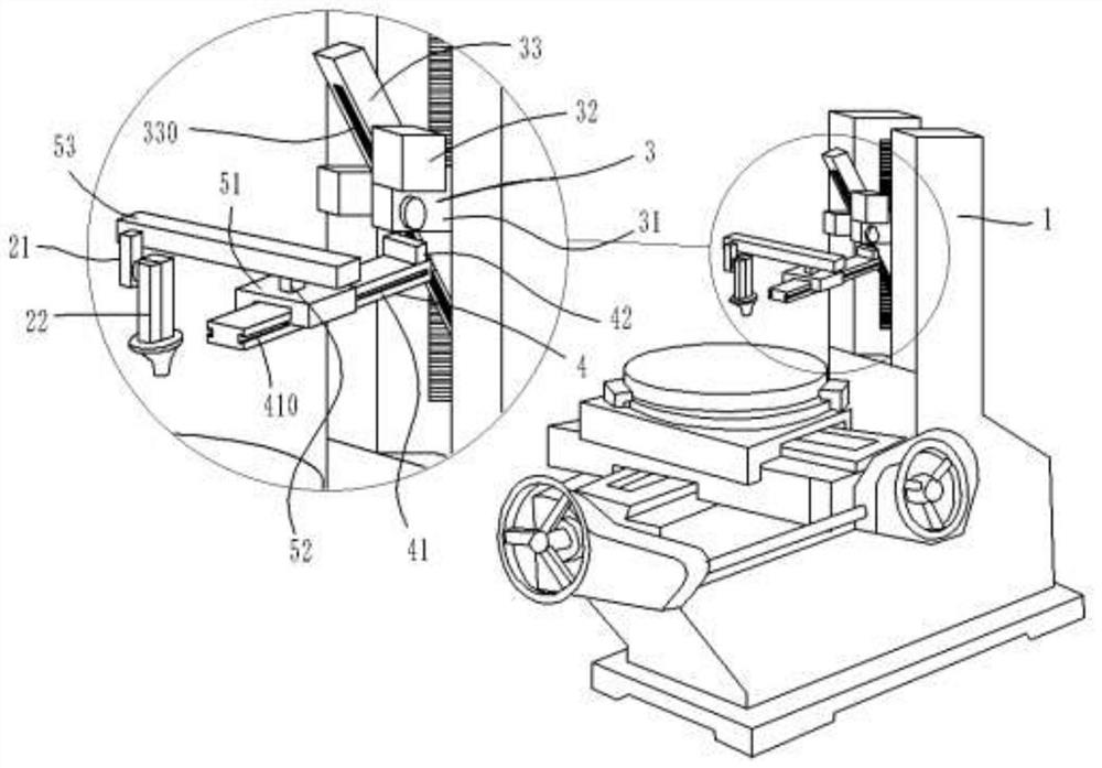 Universal swing machining handpiece for machine tool