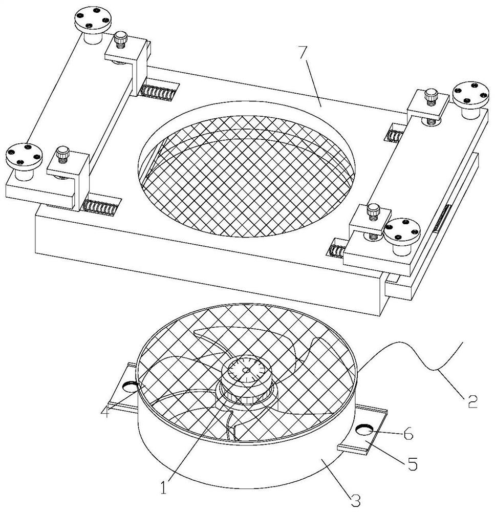 An auxiliary heat dissipation device for a power distribution cabinet in a power distribution room