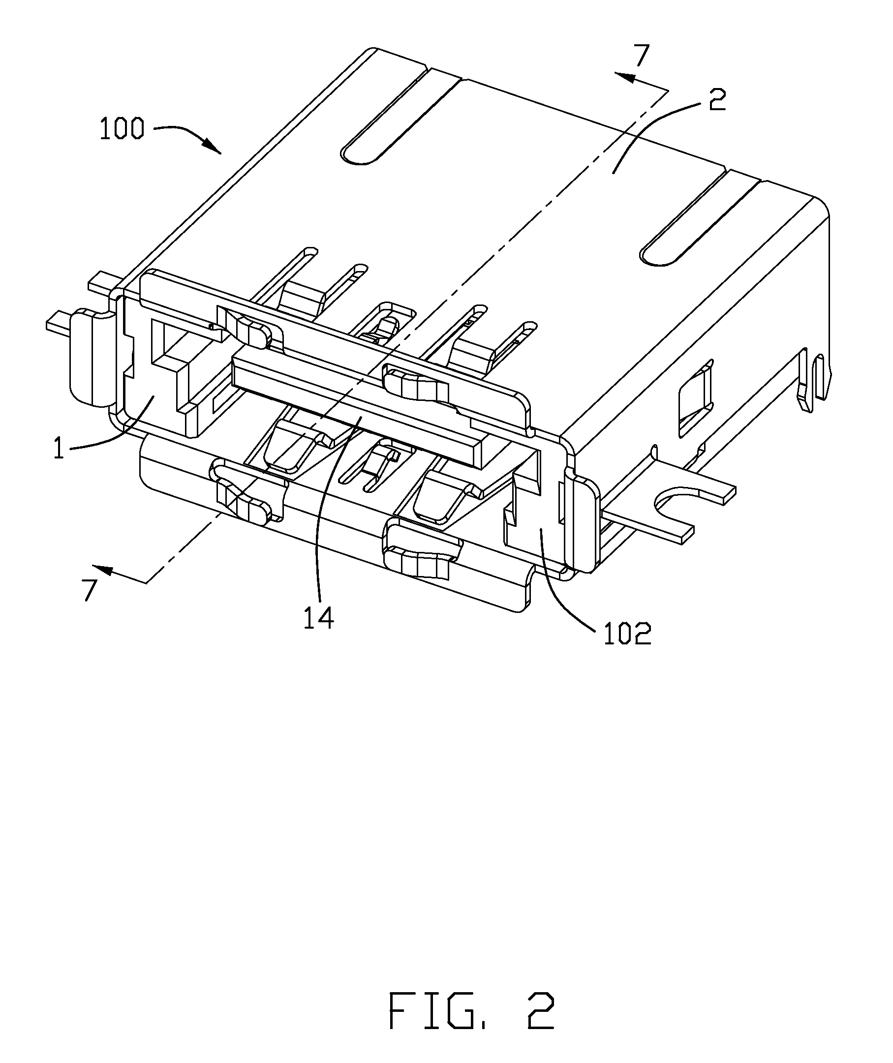 Receptacle connector having shuttle to selectively switch to different interfaces