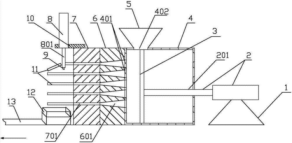 Compression, cutting, forming and automatic packing device for biomass fuel