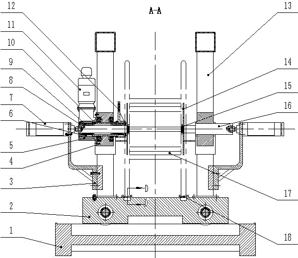 A ground rail type automatic wire rope take-up machine without lifting device