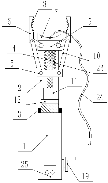 An adjustable portable grounding device for electric power construction