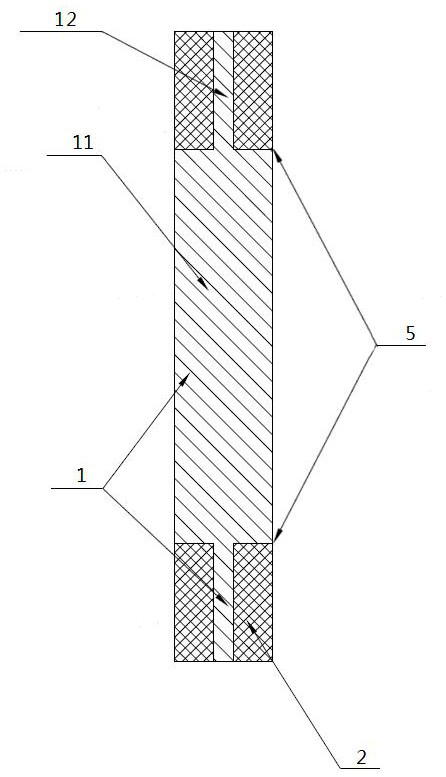 Spliced graphite bipolar plate of vanadium battery