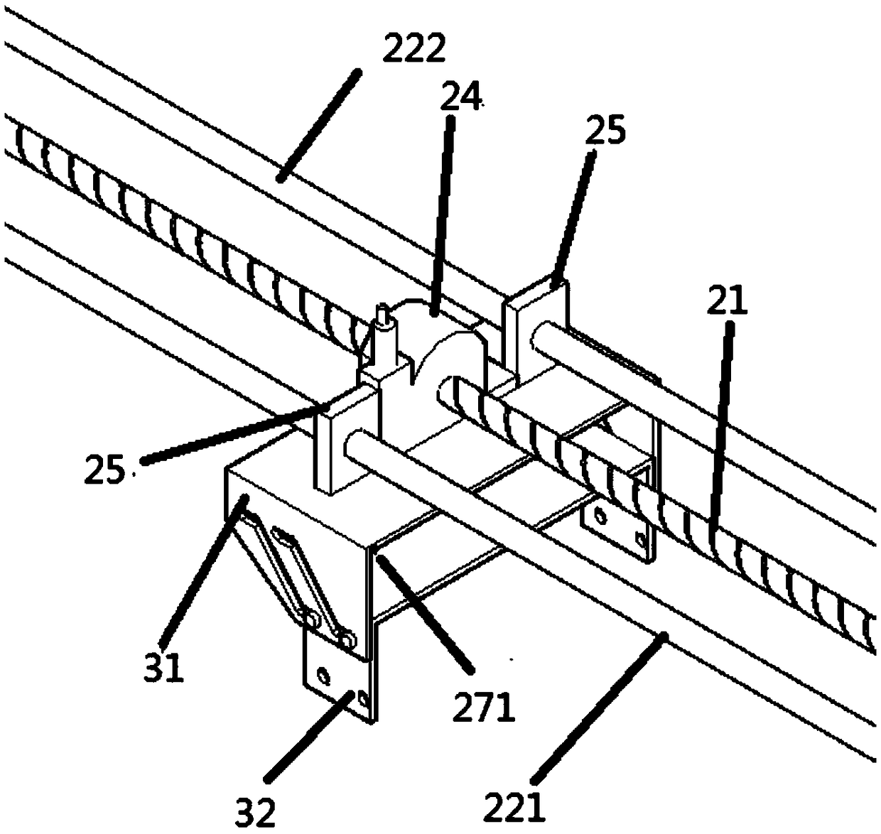 Rail cleaning device for solar cell panel