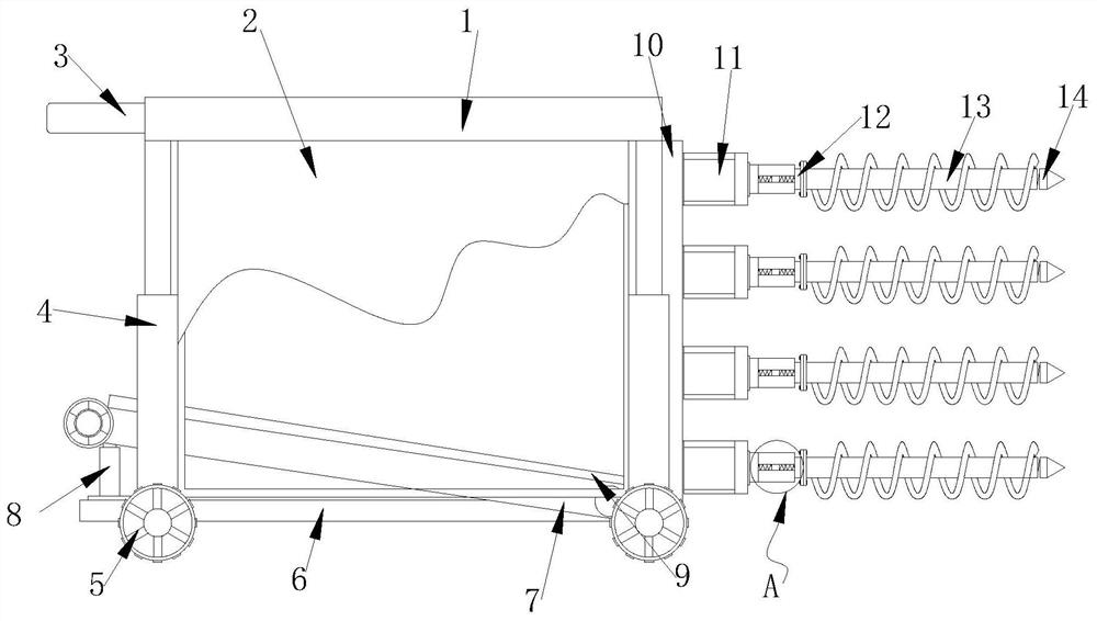 Tunneling device for coal mining and implementation method thereof