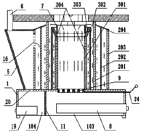 Efficient energy-saving environment-friendly air return heating furnace