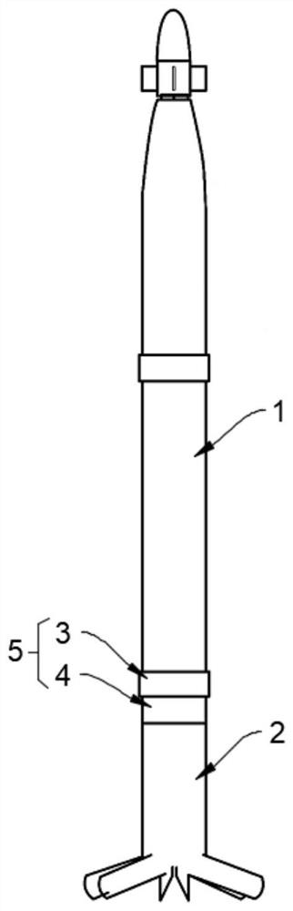 Separating mechanism of guided fire extinguishing bomb