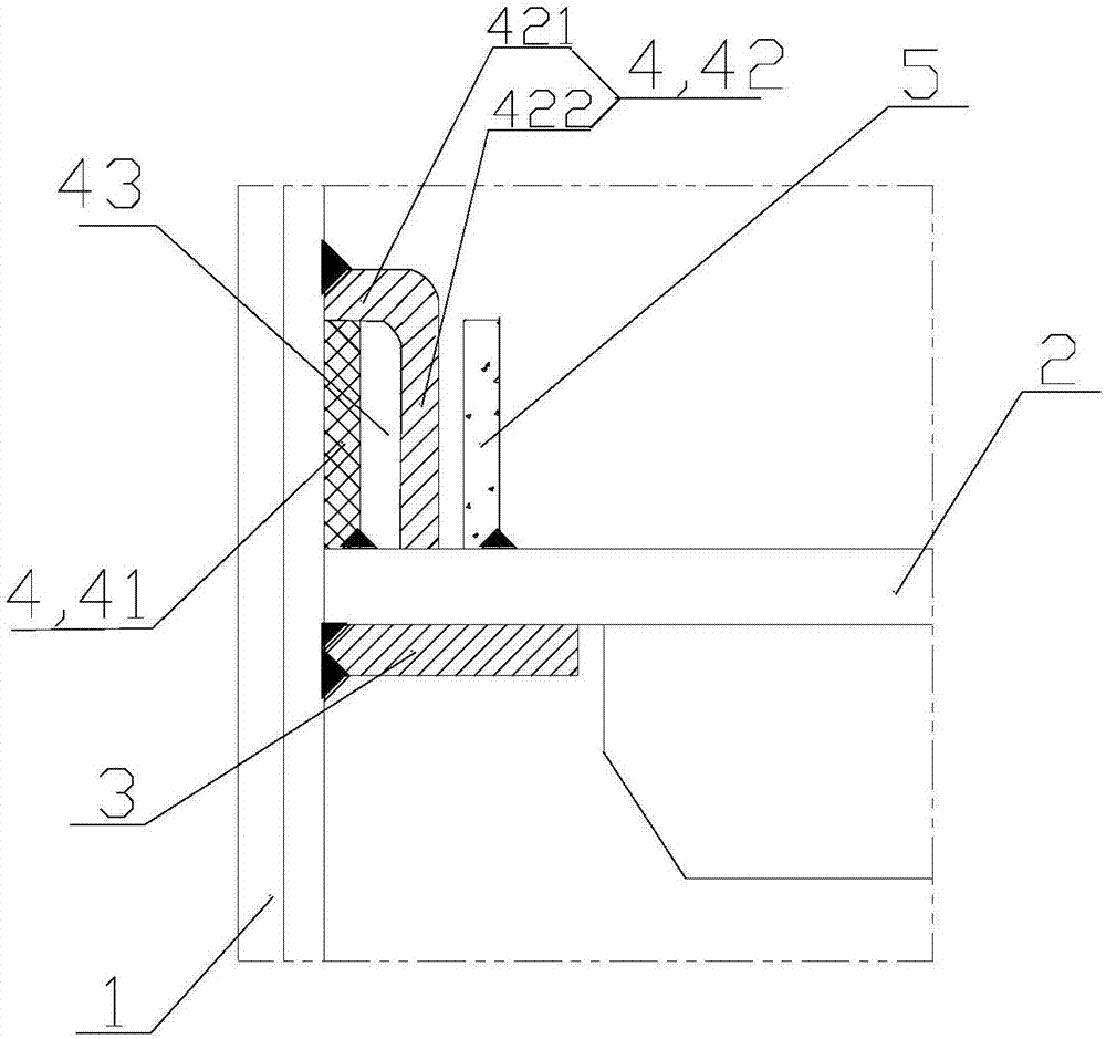 Liquid seal device of tower tray of bubble-cap tower