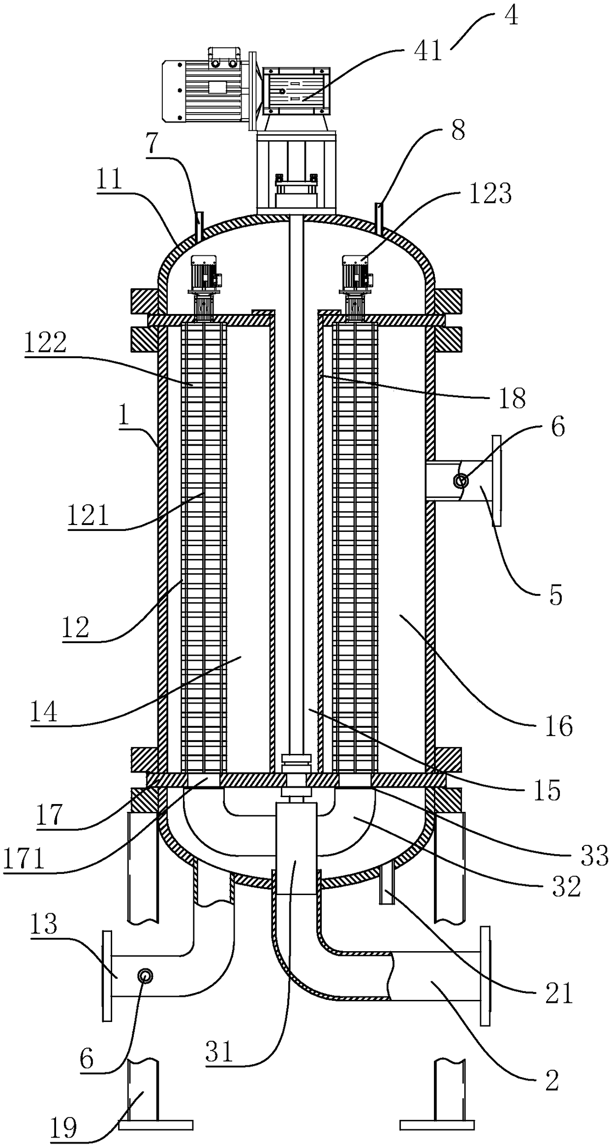 Sucking-type multi-filter element self-cleaning filter