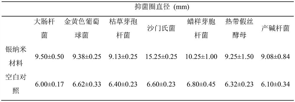 A kind of silver nano material and its biological preparation method and application