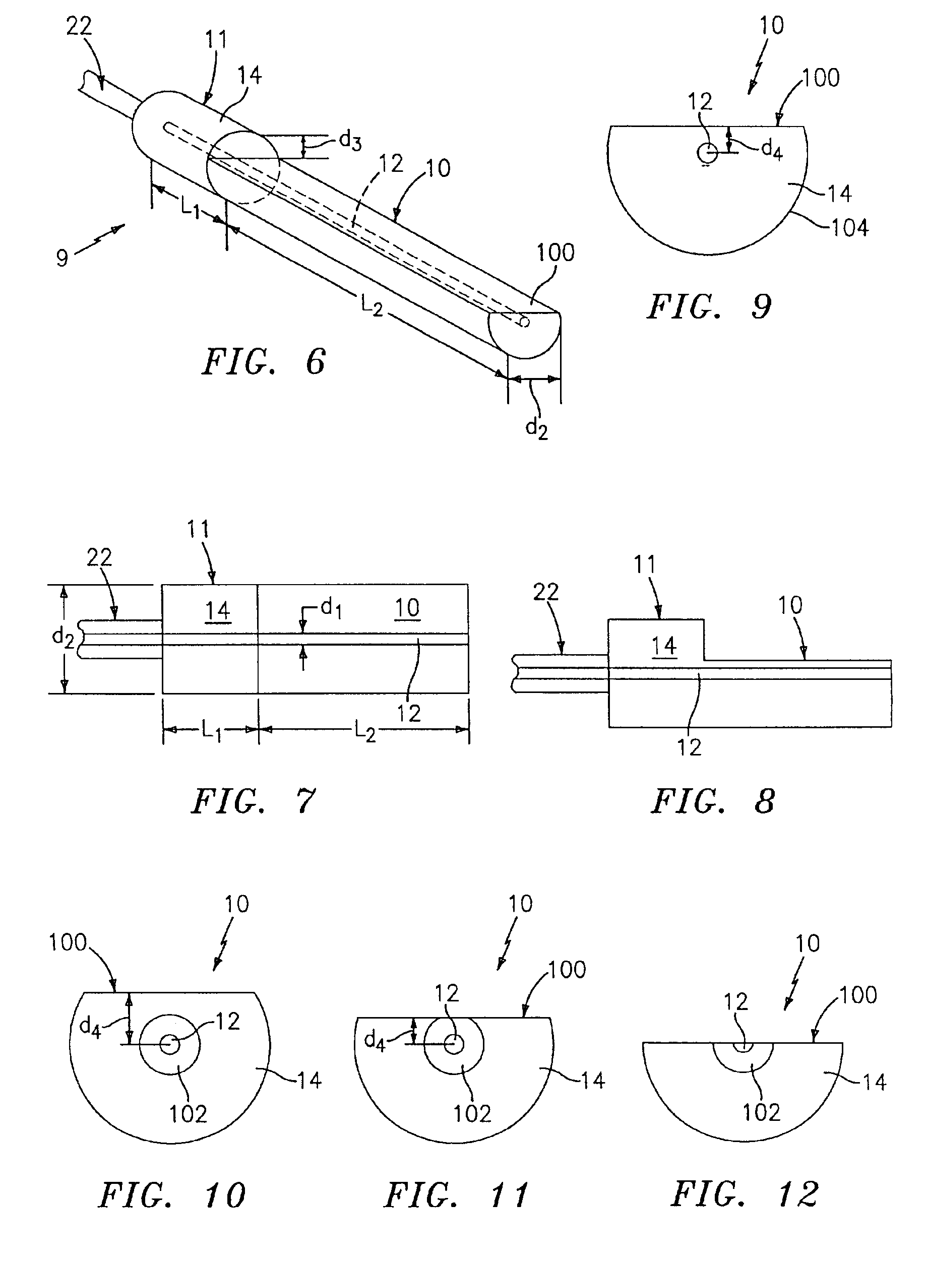 Large diameter D-shaped optical waveguide and coupler