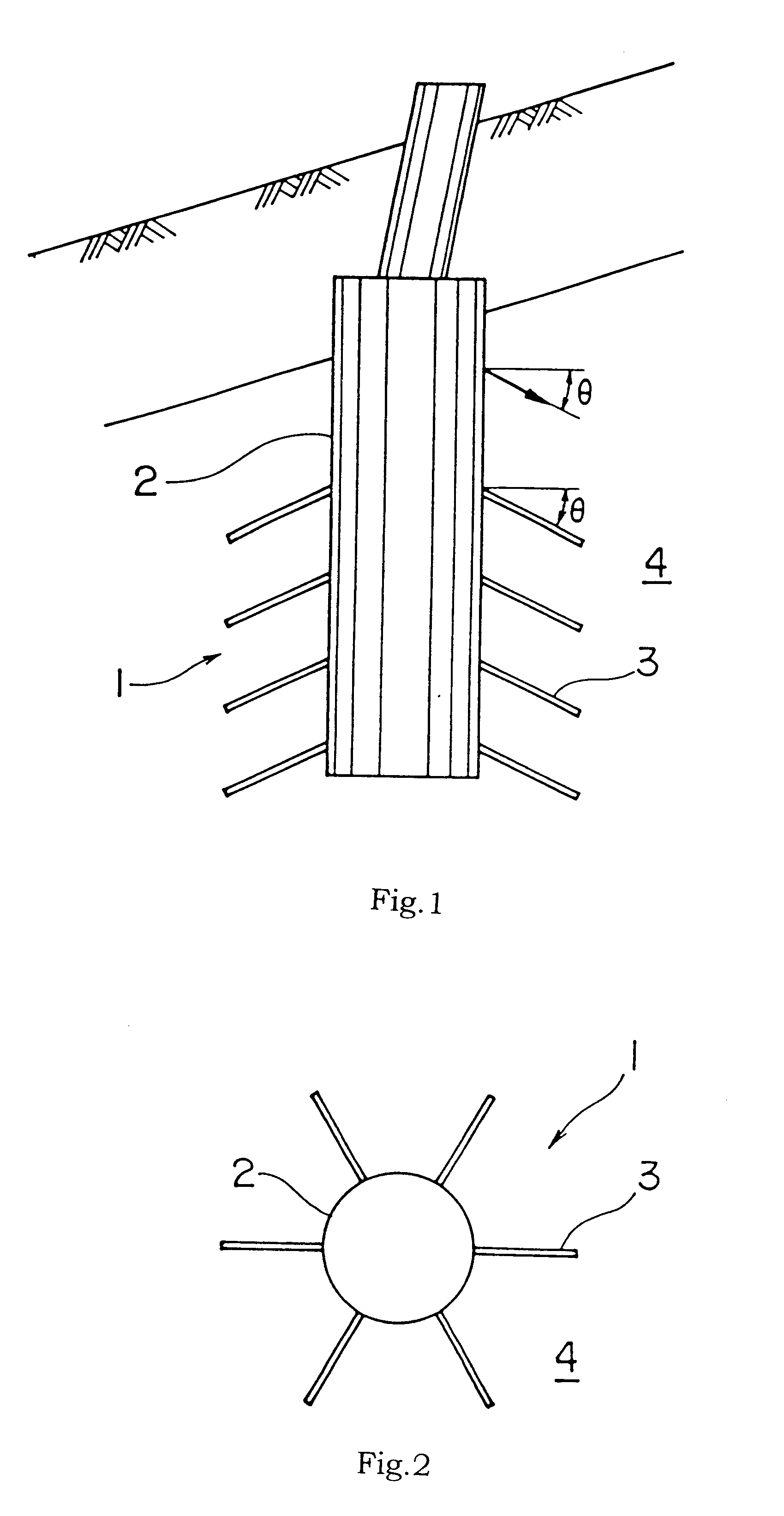 Method of arranging reinforcement in forming foundation of ground reinforcing type and foundation body