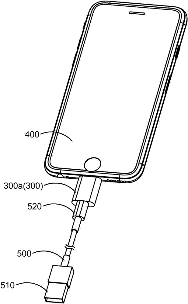 Double-faced identification switching circuit applied to magnetic connector, and magnetic connector