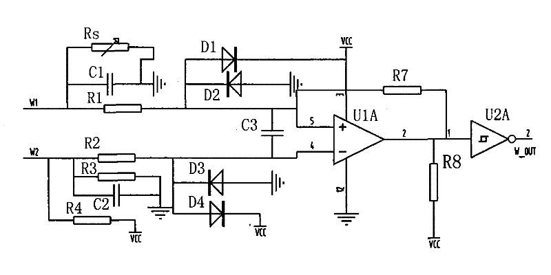 Detection method for output signal of vehicle wheel speed sensor and circuit thereof