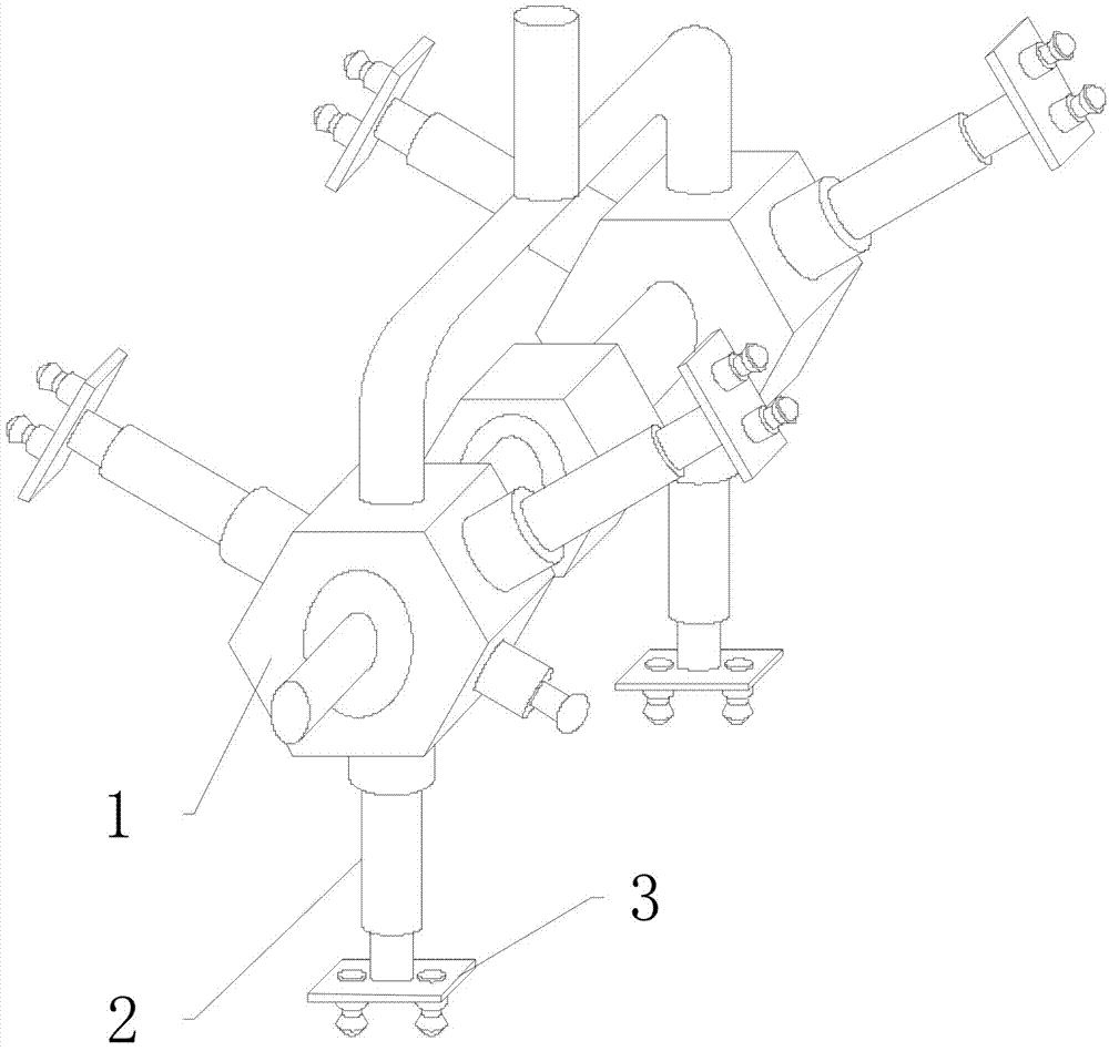 Travelling support arm used for flaw detecting and positioning of welded joint of petroleum pipeline