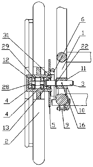 Wheel removal device for wheelchairs