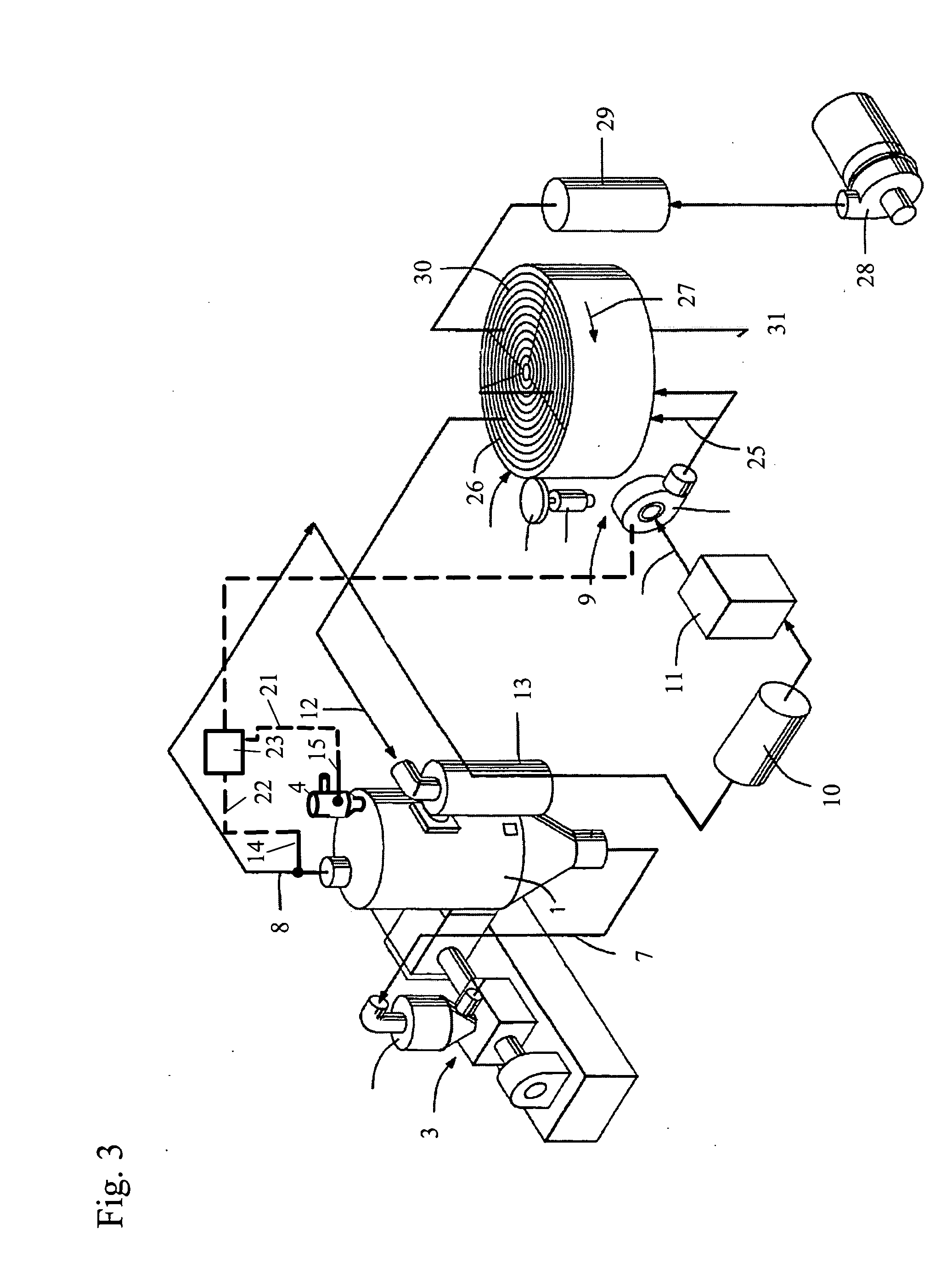 Method and apparatus for controlling gas flow through granulate in drying hoppers