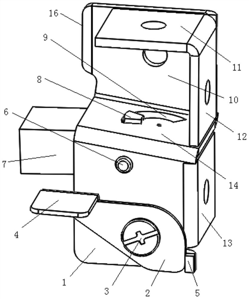 Quick-install locking mechanism and working method of oblique axis pressing block