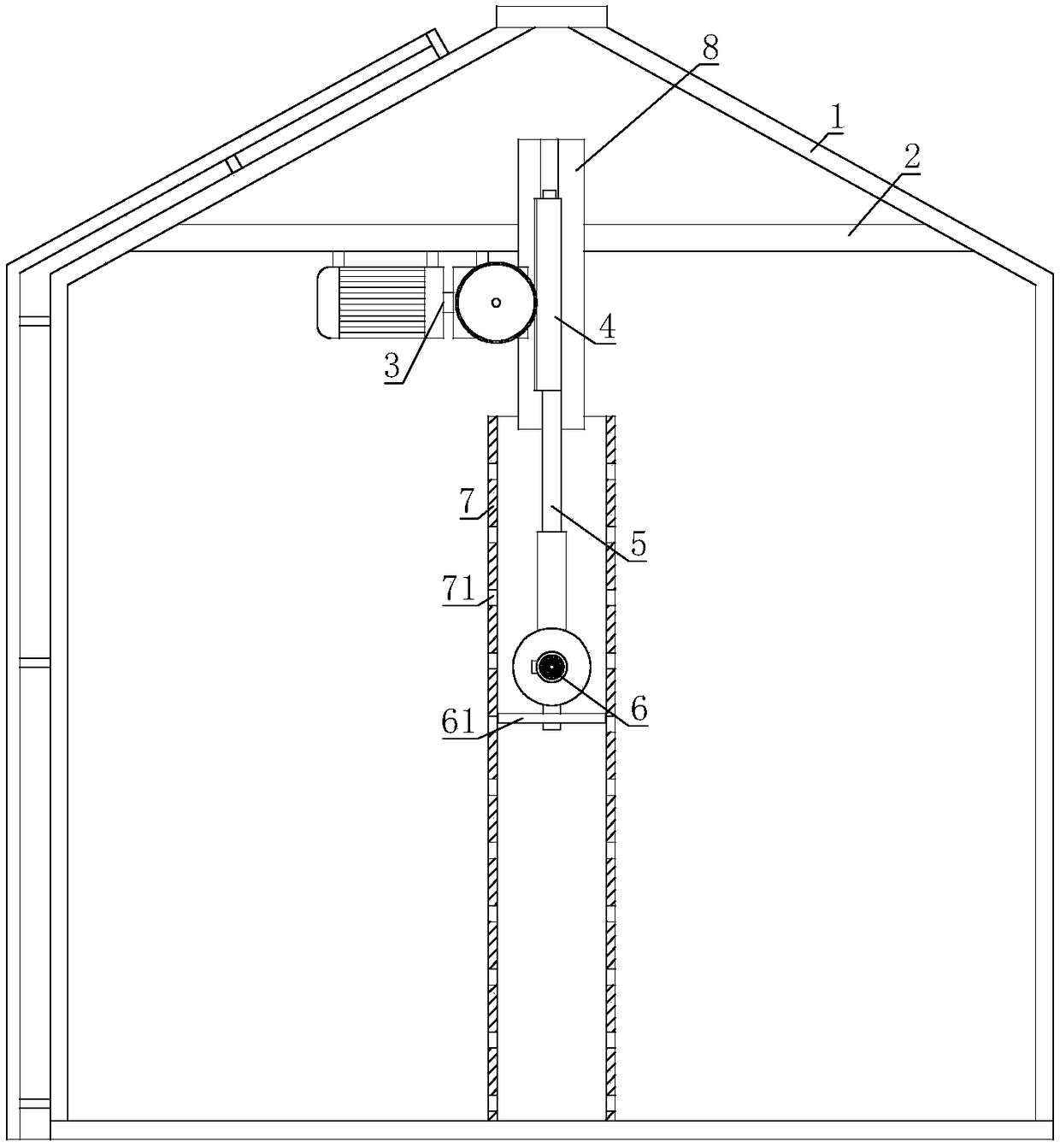 Granary having good ventilation effect