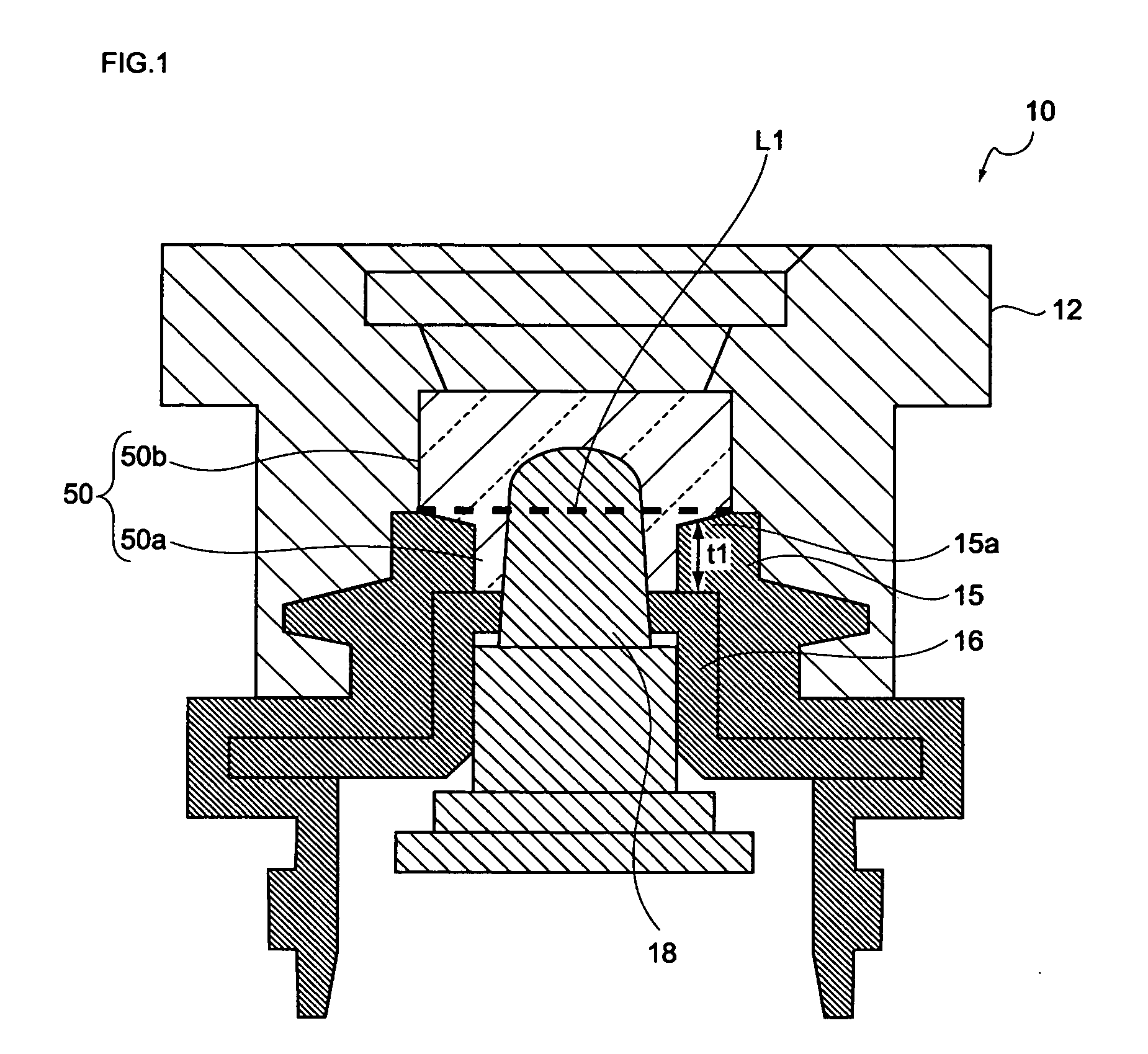 One-press method for producing glass vessel