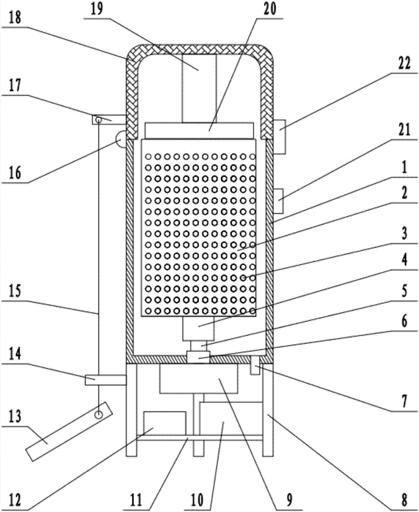 Rotary trash can with compressing function