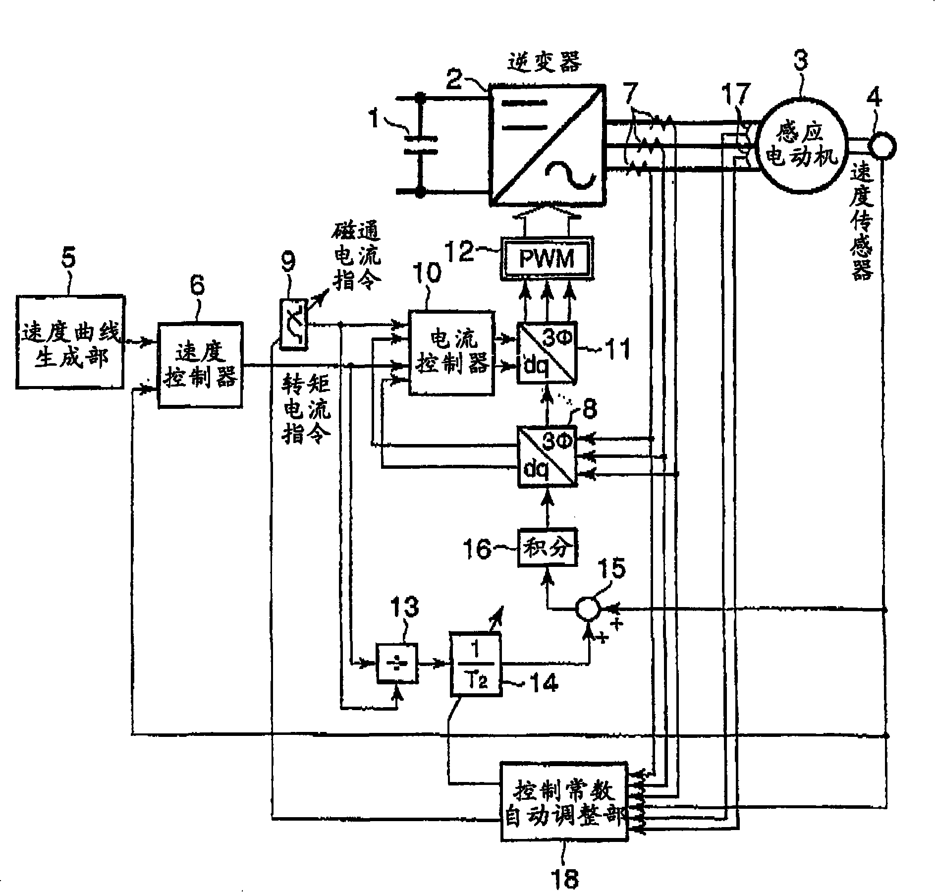 Motor control apparatus of elevator