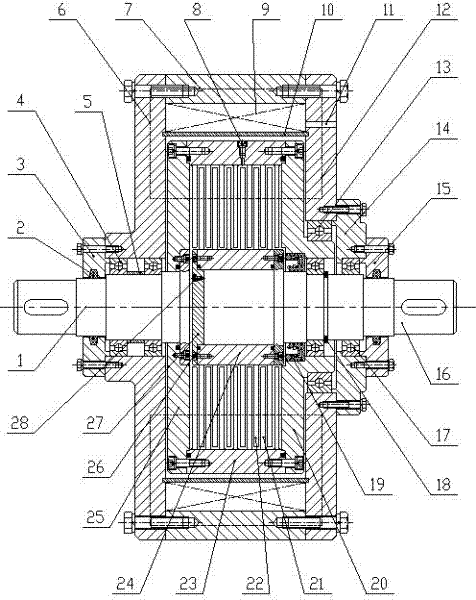 Multi-disc type fine-pitch magnetorheological clutch