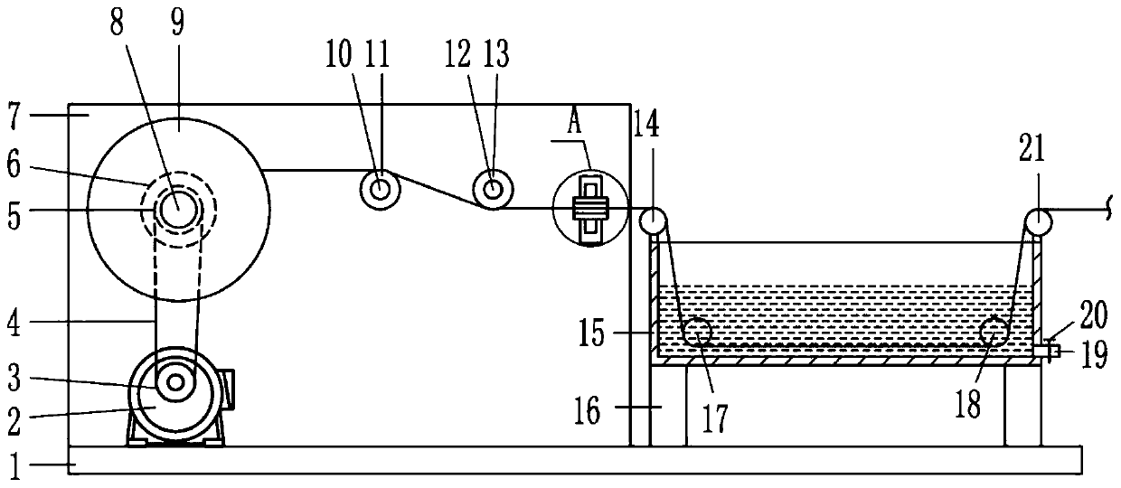 A cable cleaning coiling machine