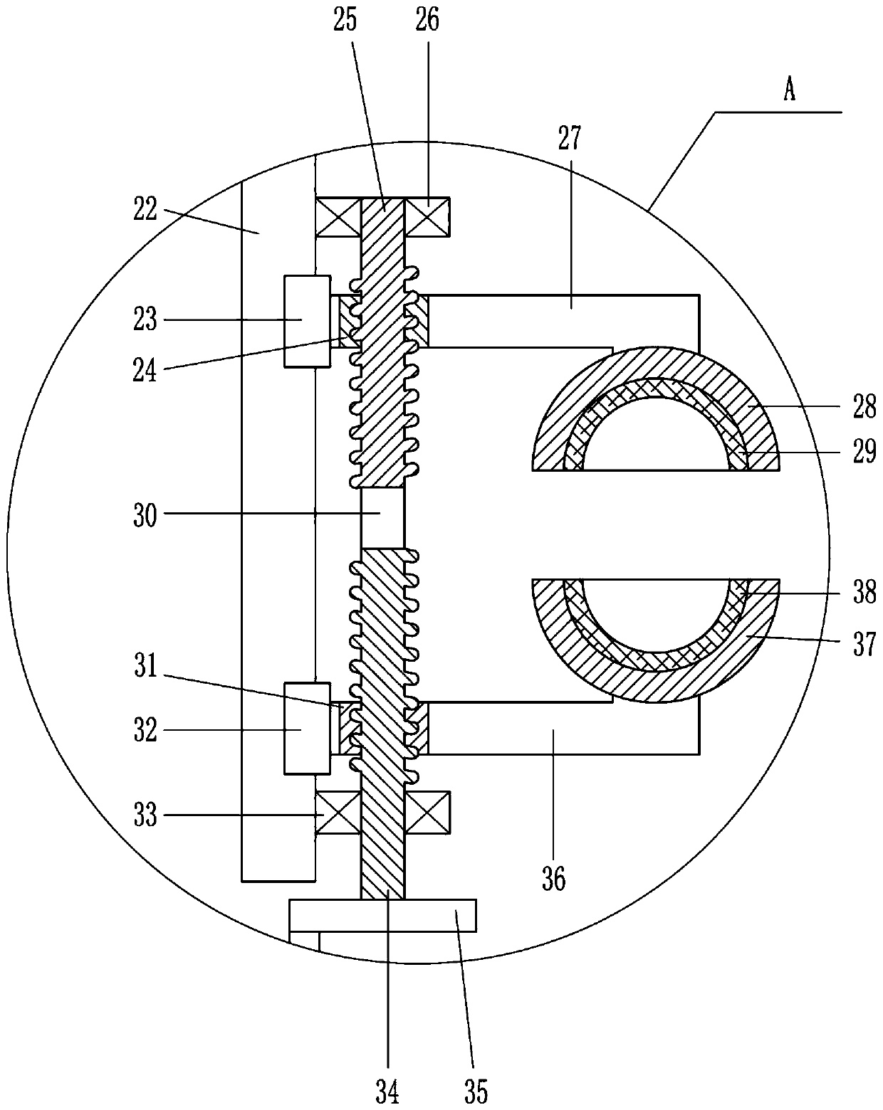 A cable cleaning coiling machine