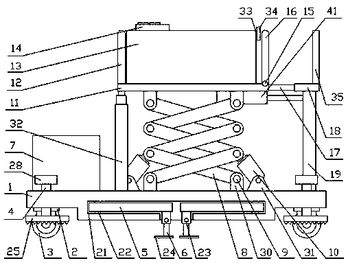 An electric maintenance lifting platform