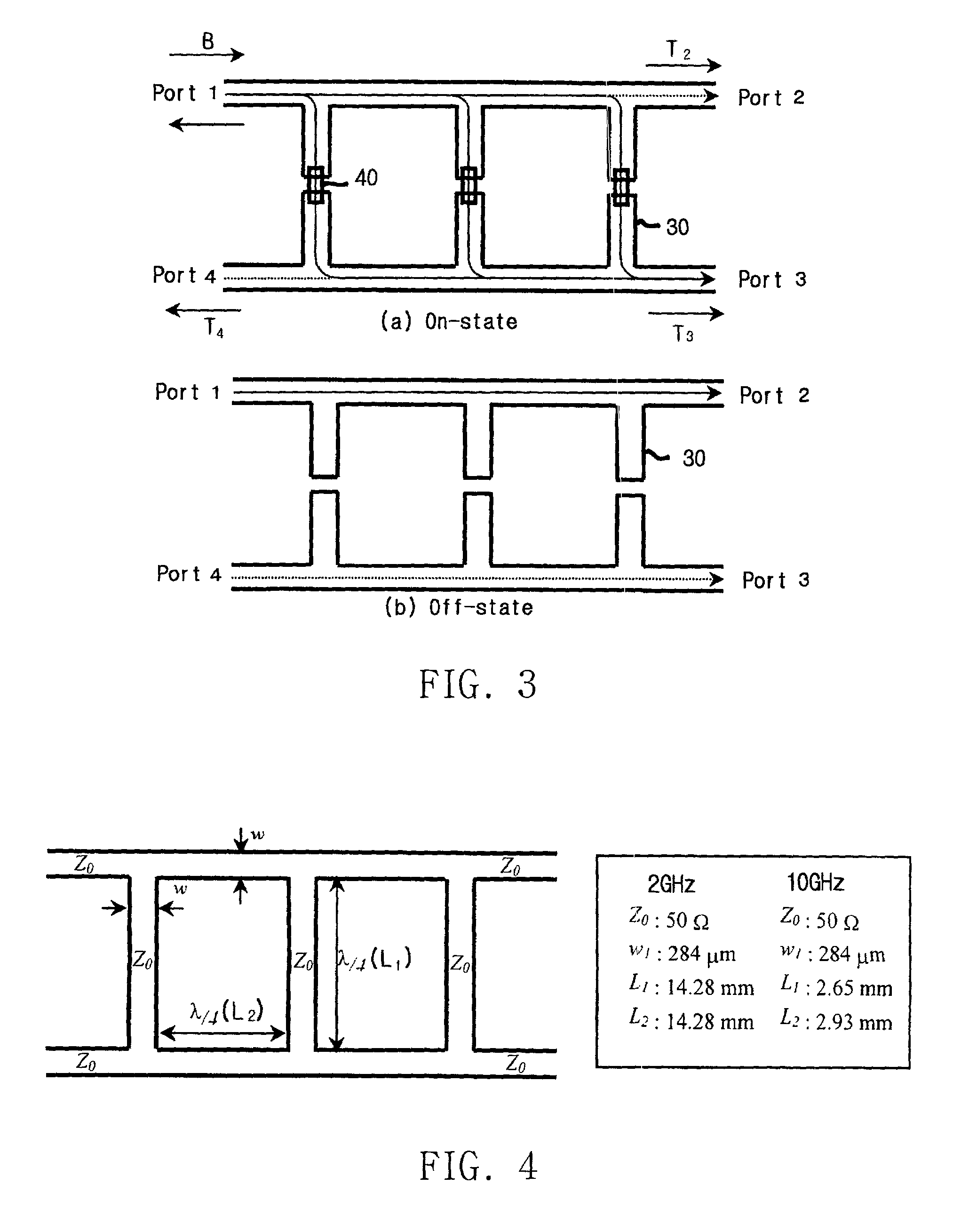 Microwave double-pole double-throw switch and microwave divide/through switch and power amplifier using thereof