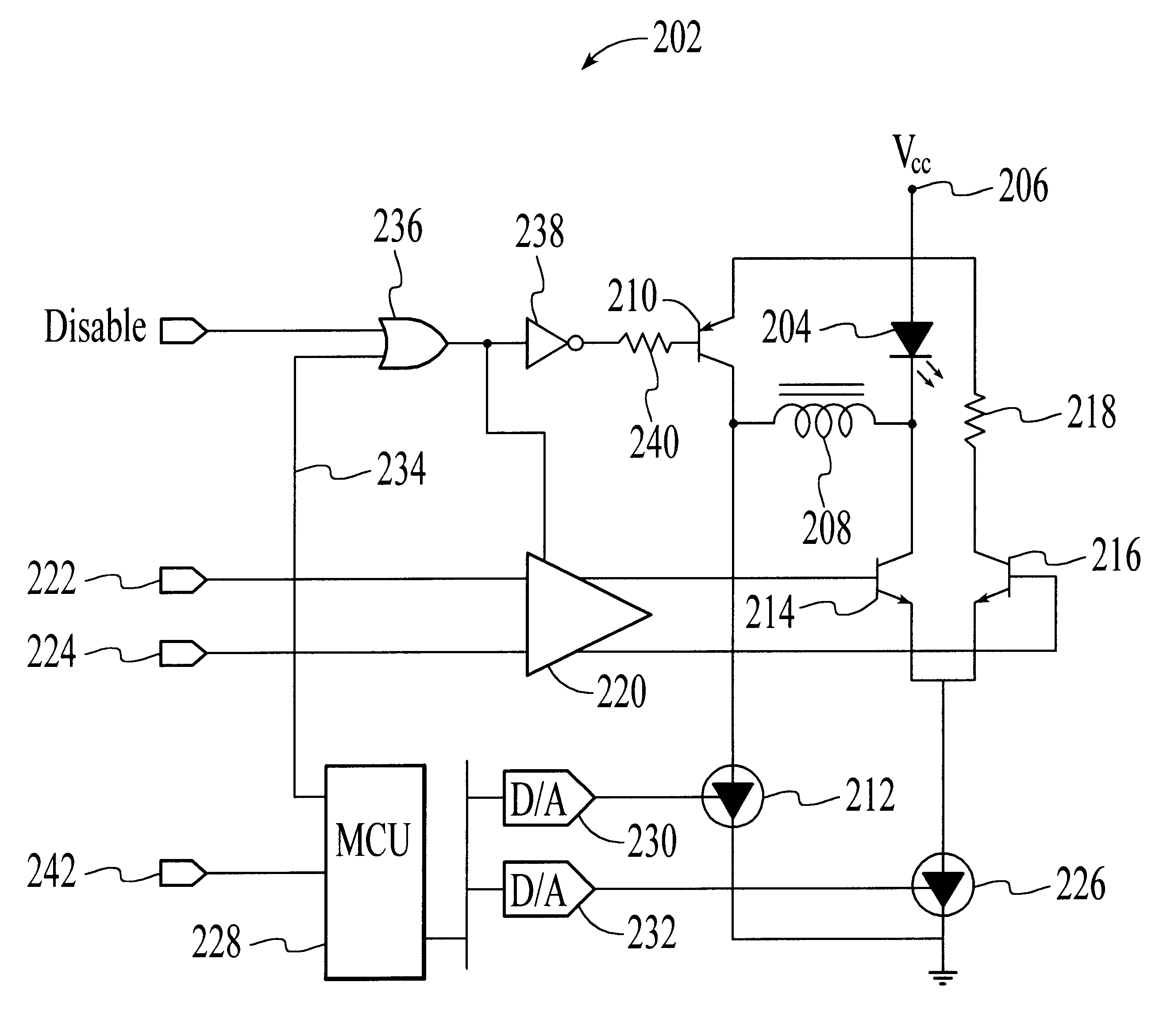 Laser diode optical transmitter for TDMA system with fast enable and disable times