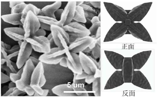 Azafluorene micromolecule based butterfly organic nanocrystal material, and preparation method and application thereof