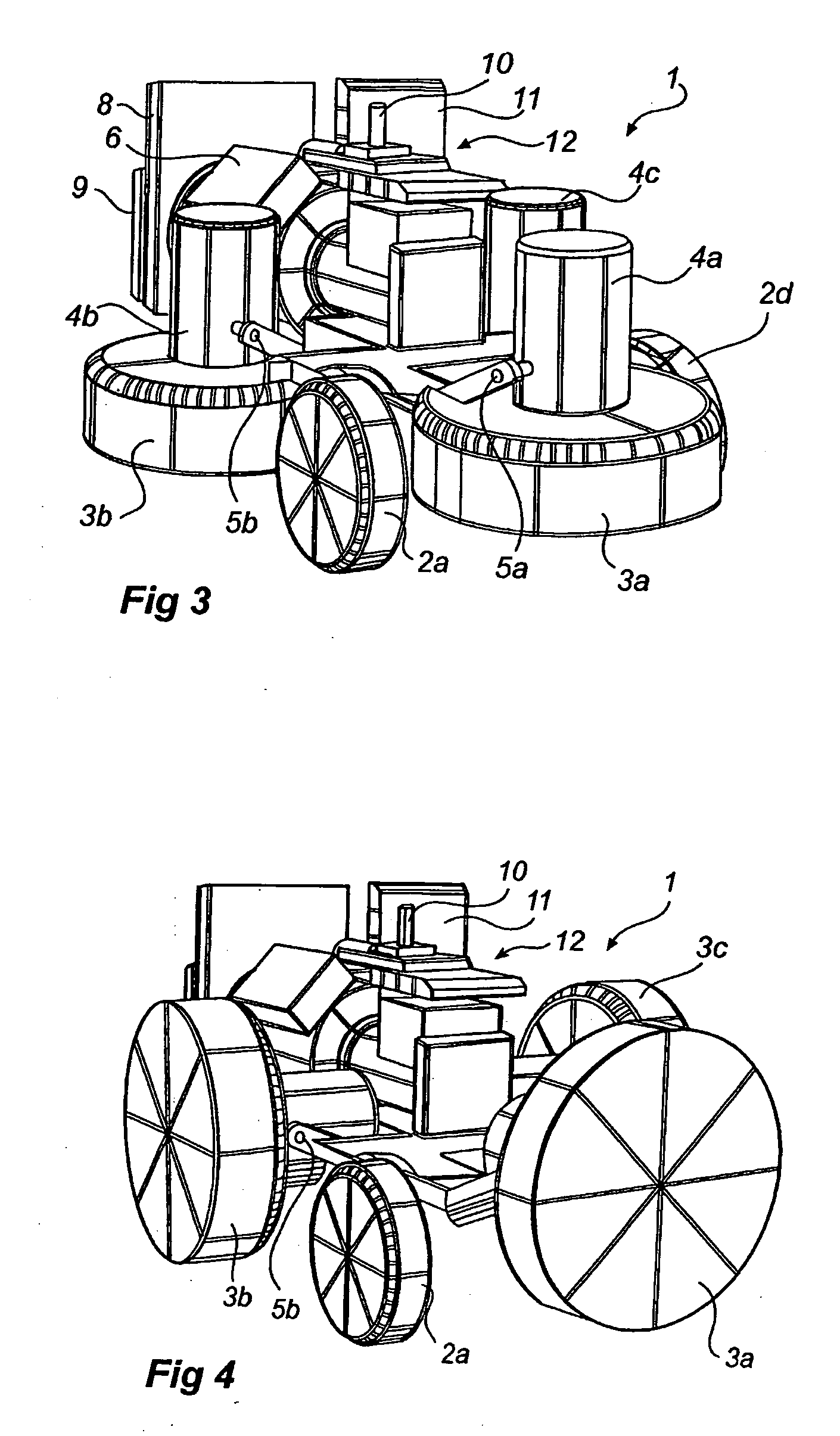 Floor processing machine with tiltable finishing units