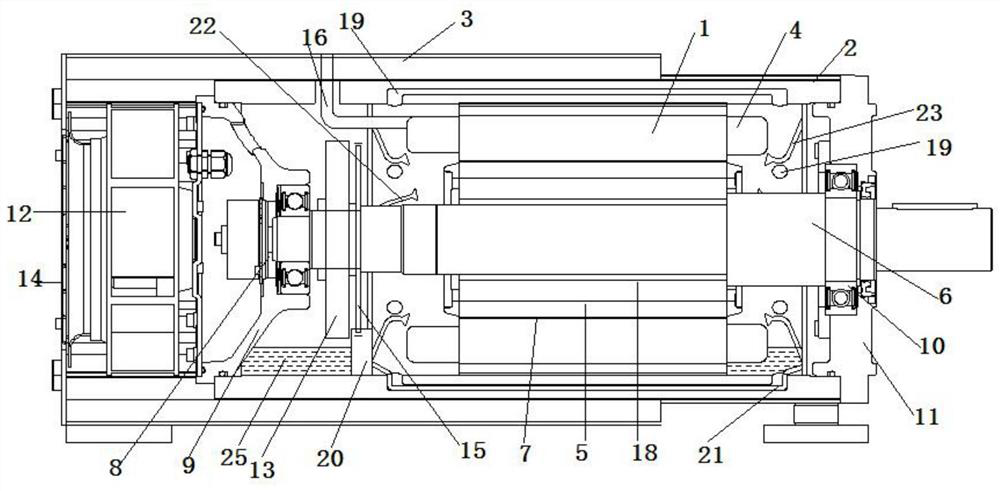 Motor with internal evaporative cooling system