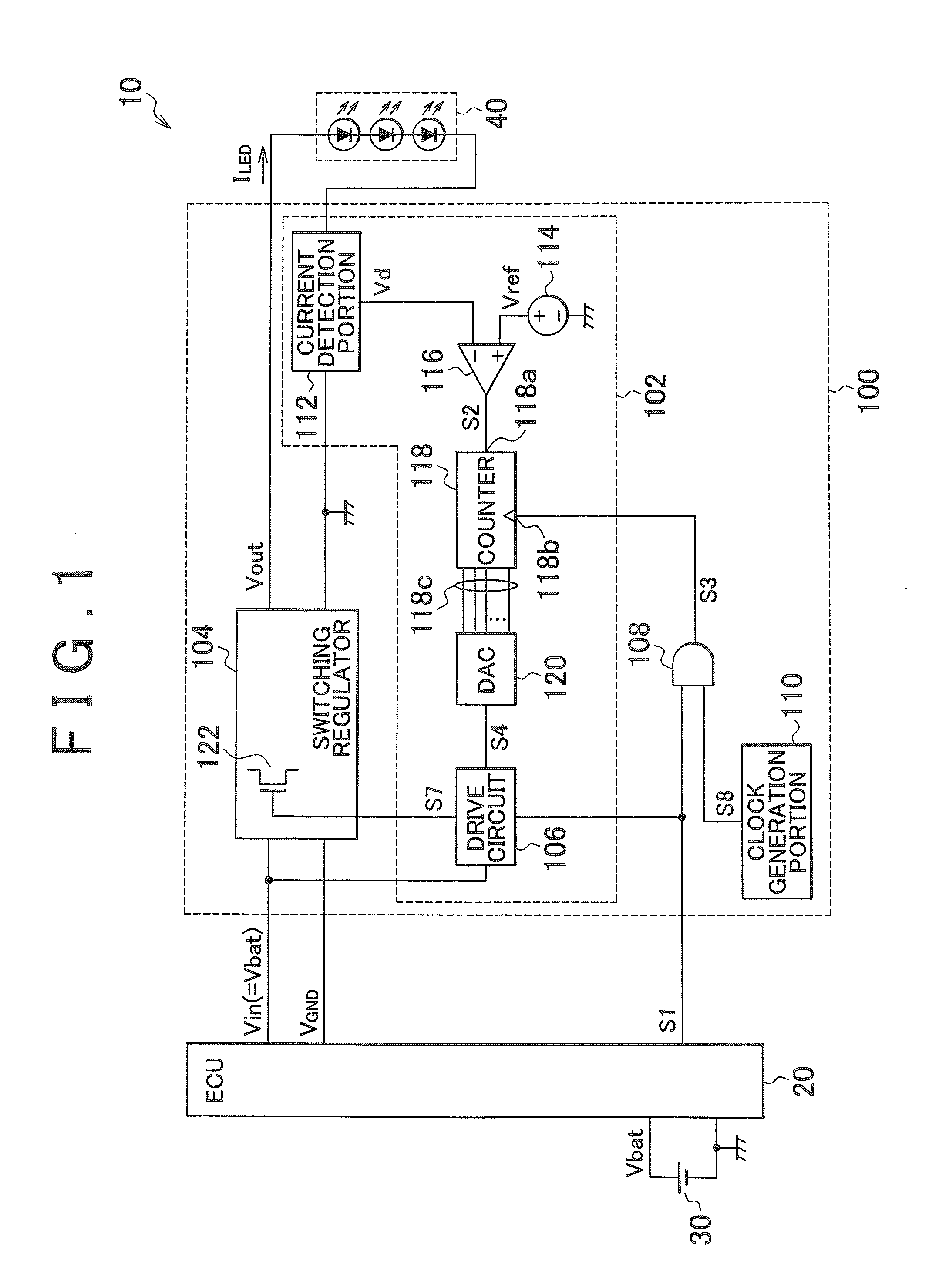 Semiconductor light source lighting circuit