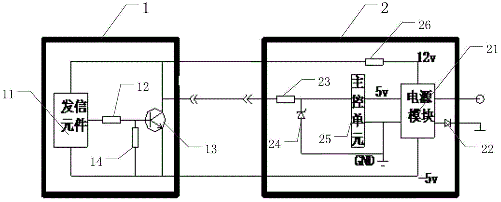 Vehicle speed sensor and negative voltage anti-interference communication system