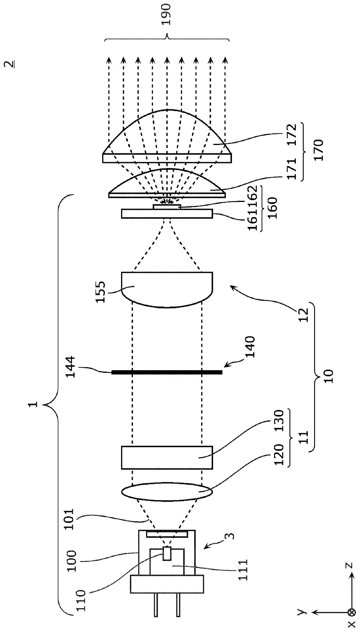 Lighting device and lighting device