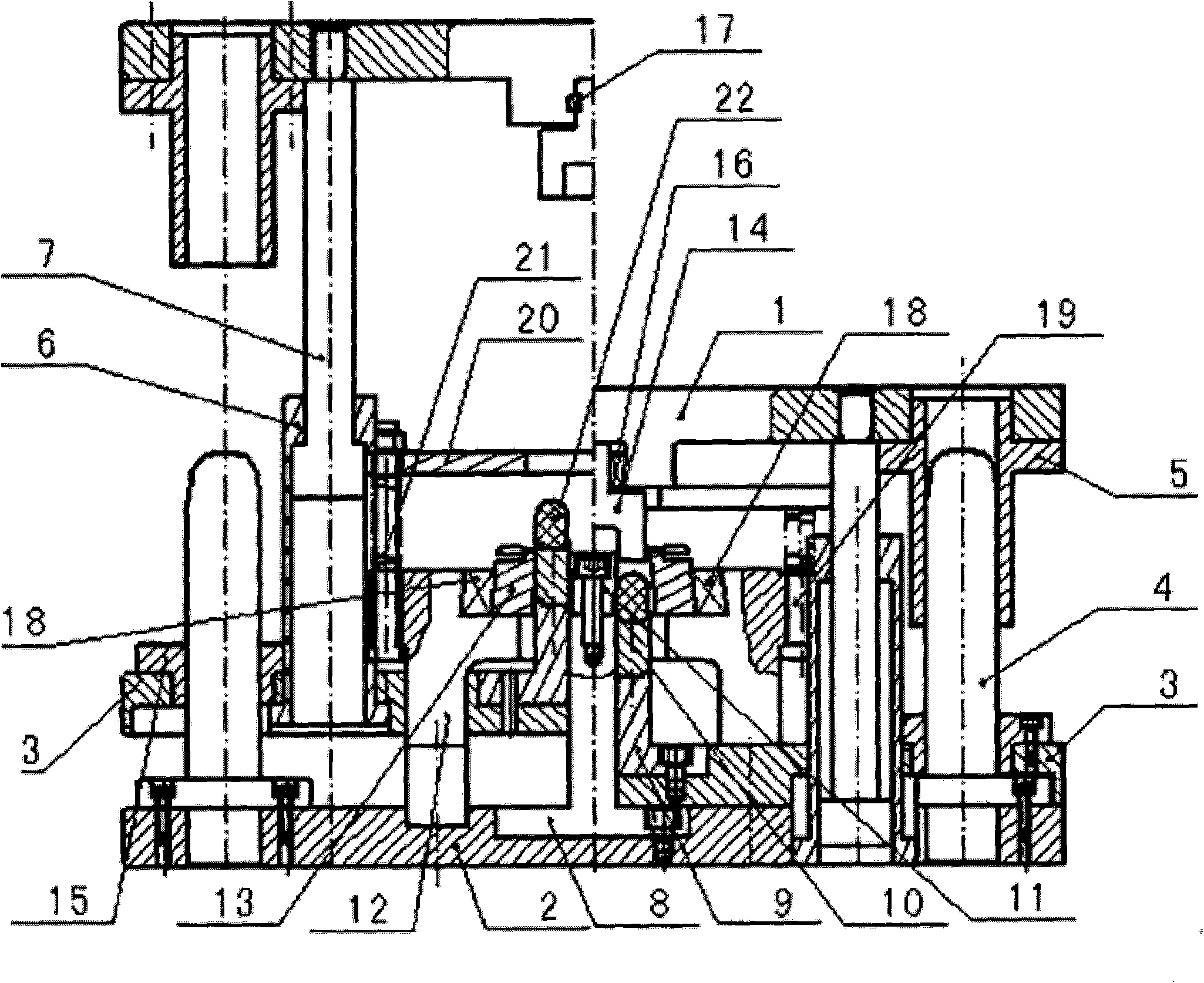 Ring forge piece punching and cutting composite type mould